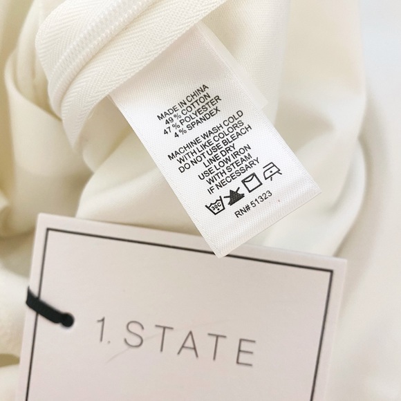 I State Ivory Ruffle Hem Welt Pockets Side Zipper Size 8 NWT - Picture 15 of 16